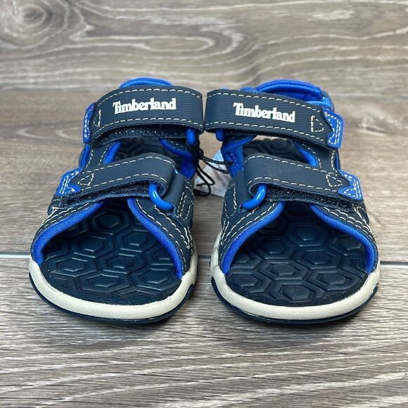 NWT Timberland Adventure Seeker II Navy Blue Toddler Boy Sz 4 Hook & Loop Sandal - Picture 2 of 12
